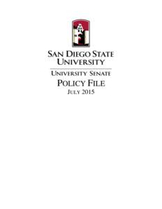 San Diego State Policy File