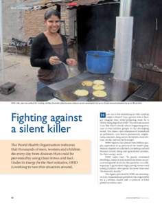 PHOTO: ENVIROFIT  OFID IN THE FIELD With a flat, cast iron surface for cooking tortillas, Envirofit’s plancha stove reduces wood consumption by up to 65 percent and emissions by up to 80 percent.