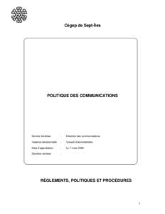 Microsoft Word - Politique des communications.doc