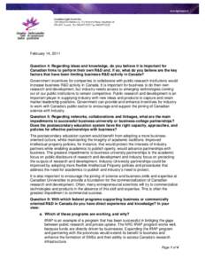 Competitiveness / Structure / Science / Business / America COMPETES Act / Canadian industrial research and development organizations / Design / Economics / Innovation