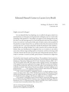 Edmund Husserl / Dermot Moran / Husserliana / Lucien Lévy-Bruhl / Phenomenological sociology / Category of being / Bracketing / Body / Philosophy of Arithmetic / Philosophy / Phenomenology / Phenomenologists