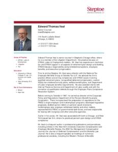 Edward Thomas Veal Senior Counsel [removed[removed]South LaSalle Street Chicago, IL 60603