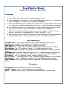 Antigonish /  Nova Scotia / Substitute teacher / East Antigonish Education Centre/Academy / Dr. John Hugh Gillis Regional High School / Cape Breton Highlands Education Centre / Nova Scotia / Provinces and territories of Canada / Strait Regional School Board