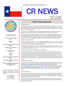 THE CRIME RECORDS SERVICE NEWSLETTER  CR NEWS Volume 17, Number 3  July.— Sept 2012