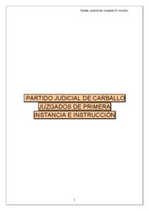 Partido Judicial de Carballo (A Coruña)  PARTIDO JUDICIAL DE CARBALLO