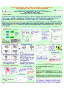 Role of stratospheric ozone changes in the global carbon uptake, as simulated by the CMCC-Carbon Earth System Model Chiara Cagnazzo1, Elisa Manzini2, Pier Giuseppe Fogli1 and Marcello Vichi1,3, 1 Centro Euro-Mediterraneo