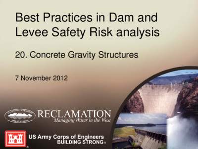 Best Practices in Dam and Levee Safety Risk analysis 20. Concrete Gravity Structures 7 November 2012  Concrete Gravity Structures
