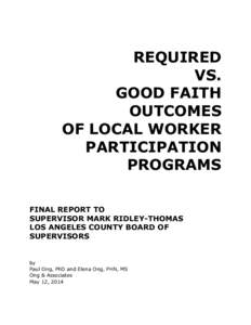 LOCAL WORKER PARTICIPATORY PROGRAMS