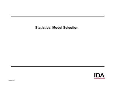 Statistical models / Regression analysis / Statistical theory / Factor analysis / Multivariate statistics / Model selection / Data analysis / Stepwise regression / Statistics / Exploratory data analysis / Regression validation / Multivariate analysis