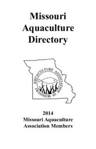 Missouri Aquaculture Directory 2014 Missouri Aquaculture