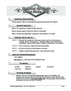 Grade  3 National Symbols & the State Flag