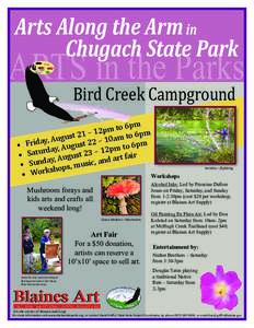 Arts Along the Arm in Chugach State Park ARTS in the Parks Bird Creek Campground