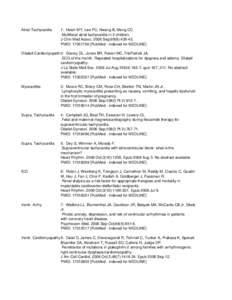 Atrial Tachycardia  1: Hsieh MY, Lee PC, Hwang B, Meng CC. Multifocal atrial tachycardia in 2 children. J Chin Med Assoc[removed]Sep;69(9):[removed]PMID: [removed]PubMed - indexed for MEDLINE]