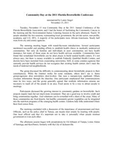 Soil contamination / Geography of the United States / Healthcare in the United States / Jacksonville /  Florida / Tampa /  Florida / Federally Qualified Health Center / American Recovery and Reinvestment Act / United States / Town and country planning in the United Kingdom / Geography of Florida / Brownfield land