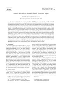 Bull. Volcanol. Soc. Japan VolNo. 1, ppArticle  Internal Structure of Kuttara Caldera, Hokkaido, Japan