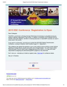 Register Now for the 2015 ESC Market Transformation Conference  