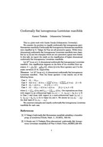 Lorentzian manifolds / Theoretical physics / Differential geometry / Geometry / Bernhard Riemann / Pseudo-Riemannian manifold / Manifold / Riemannian geometry / Curvature invariant / Causal sets