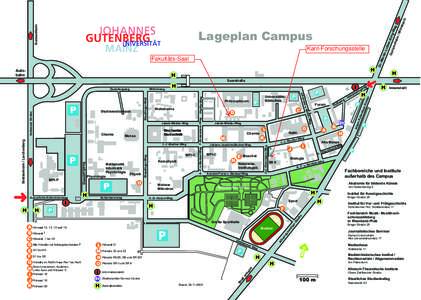 Campusplan Johannes Gutenberg-Universität Mainz