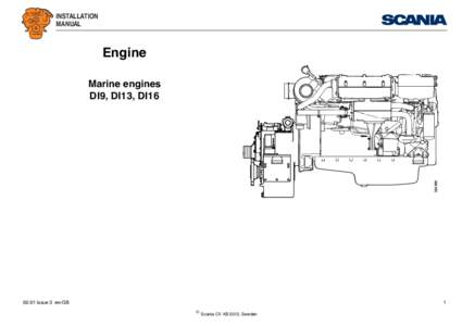 INSTALLATION MANUAL Engine Marine engines DI9, DI13, DI16