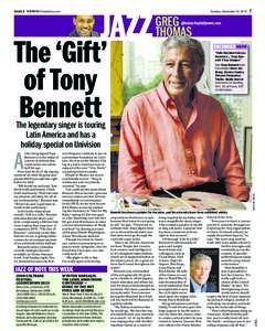 JAZZ  DAILY NEWS NYDailyNews.com The ‘Gift’ of Tony