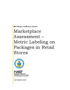 Microsoft Word - Marketplace Assessment Metric Labeling Retail Stores 10Dec2009.docx