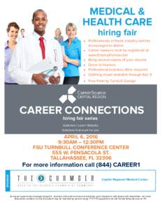 MEDICAL & HEALTH CARE hiring fair 