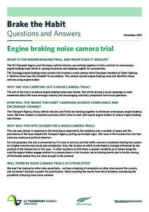 Brake the Habit  Questions and Answers November 2013