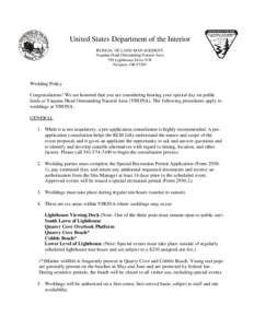 Wedding / Yaquina / Fee / Bureau of Land Management / United States / Newport /  Oregon / Environment of the United States / Yaquina Head