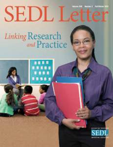 SEDL Letter Volume XXII Linking Research and