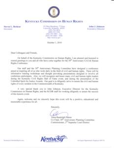 KENTUCKY COMMISSION ON HUMAN RIGHTS Steven L. Beshear Governor 332 West Broadway, 7th Floor Louisville, Kentucky 40202