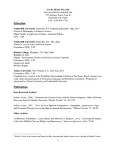 Microsoft Word - Laura M. Sellers CV