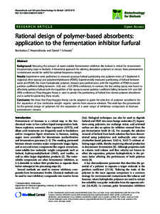 Rational design of polymer-based absorbents: application to the fermentation inhibitor furfural
