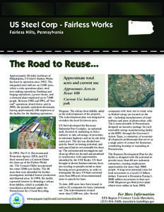EPA Region 3 RCRA Corrective Action Site Reuse for   US Steel Corp - Fairless Works