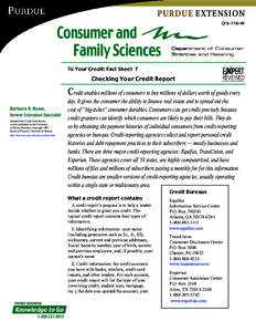 PURDUE EXTENSION  Consumer and Family Sciences  CFS-716-W