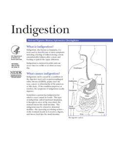 Indigestion  National Digestive Diseases Information Clearinghouse What is indigestion? U.S. Department