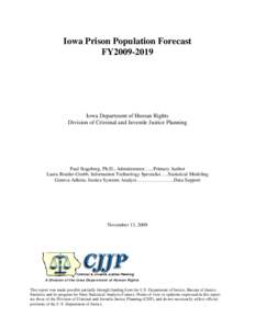 Microsoft Word - FY09 Iowa Prison Population Forecast FINAL.doc
