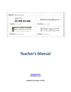    Teacher’s	
  Manual	
   www.teoria.com  	
  