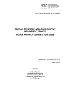 Tennessee River / Tennessee Valley Authority / United States Department of Energy / Etowah /  Tennessee / Energy in the United States / Tennessee / 73rd United States Congress