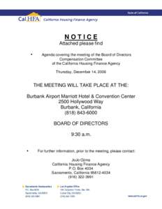 Microsoft Word - _Agenda Notice_  COMPENSATION COMMITTEE _12_14_06-Burbank Marriott_.DOC