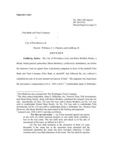 Supreme Court No[removed]Appeal. (PC[removed]Dissent begins on page 13 First Bank and Trust Company