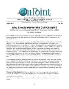 Microsoft Word - James Plummer - Oil Liability-OnPoint - edited version - FINAL