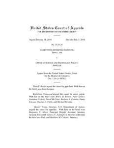 United States Court of Appeals FOR THE DISTRICT OF COLUMBIA CIRCUIT Argued January 14, 2016  Decided July 5, 2016