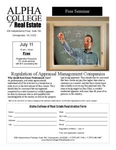 Free Seminar  638 Independence Pkwy., Suite 100, Chesapeake, VA[removed]July 11