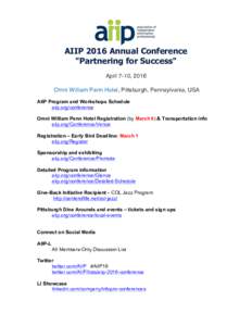 AIIP 2016 Annual Conference 
