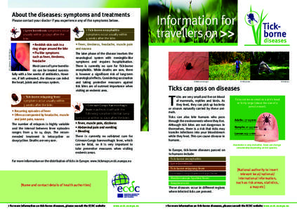 Medicine / Lyme disease / Tick / Relapsing fever / Crimean–Congo hemorrhagic fever / Infection / Ixodes holocyclus / Colorado tick fever / Tick-borne diseases / Microbiology / Biology