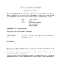 Board of Supervisors / Agenda / Safford / Geography of the United States / Arizona / Safford micropolitan area / Geography of Arizona / Safford /  Arizona