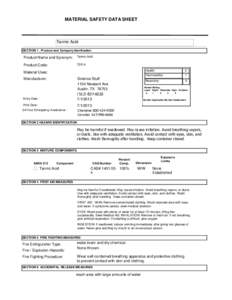 MATERIAL SAFETY DATA SHEET  Tannic Acid SECTION 1 . Product and Company Idenfication  Product Name and Synonym: