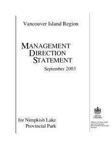 Vancouver Island Region  MANAGEMENT