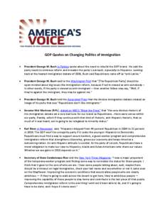 John McCain presidential campaign / Republican Party / Mel Martinez / Illegal immigration / Immigration reform / Tom Tancredo / Democratic Party / Hispanic and Latino American politics / Leslie Sanchez / Political parties in the United States / Politics of the United States / United States