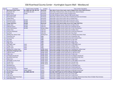 S58 Riverhead County Center - Huntington Square Mall - Westbound Stop # 